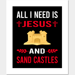 I Need Jesus And Sand Castle Posters and Art